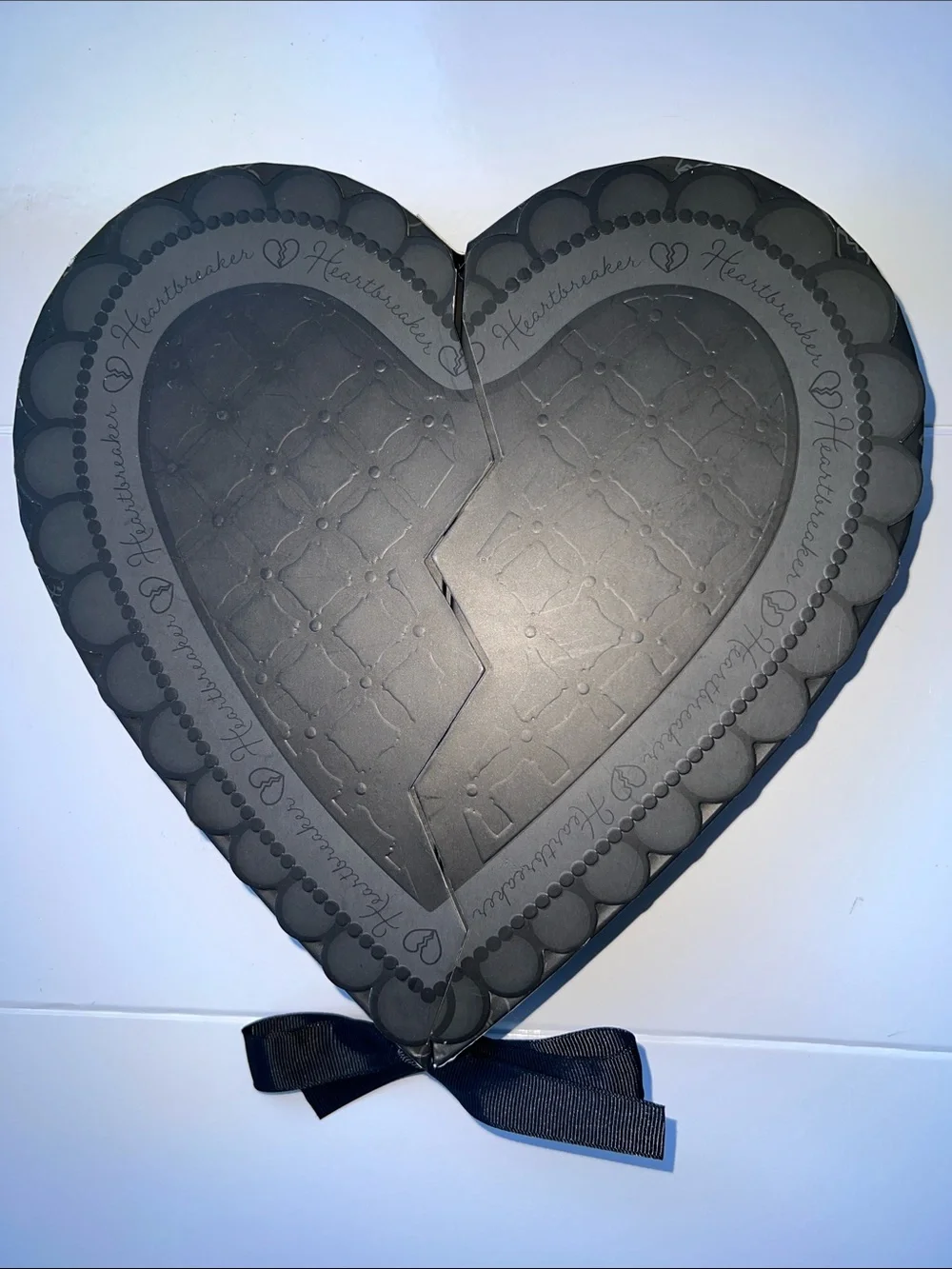 Black Heart-Shaped Storage Box - Decorative Jewelry Organizer